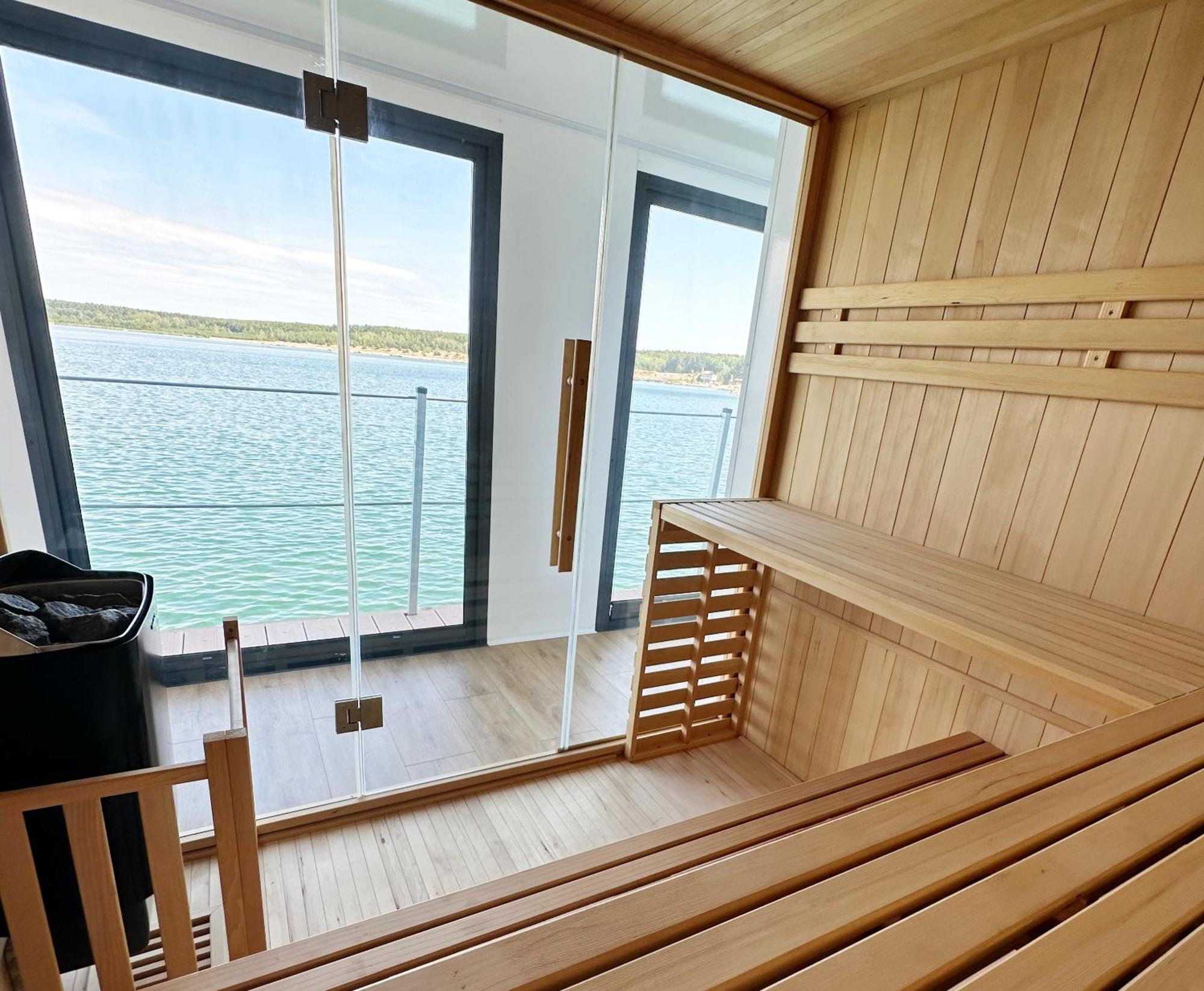 Schwimmendes Ferienhaus Sky Elsterheide 외부 사진